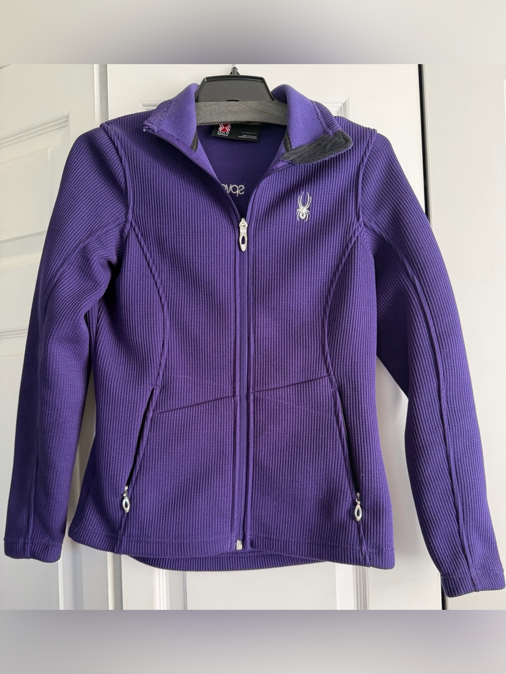 Spyder Purple Ribbed Full-Zip Jacket